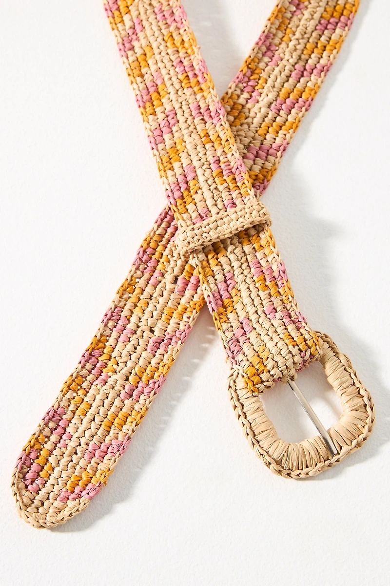 French Knot Savannah Raffia Belt