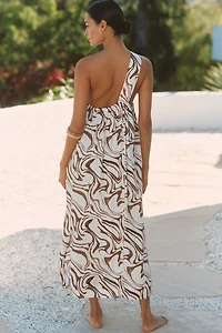 Ollari One-Shoulder Kaftan