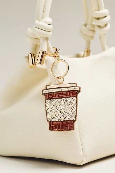 Beaded Coffee Bag Charm