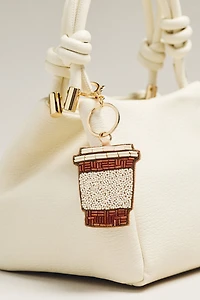 Beaded Coffee Bag Charm