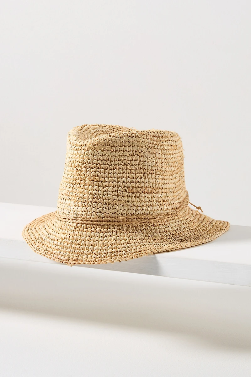 San Diego Hat Co. Floppy-Brim Straw Bucket Hat