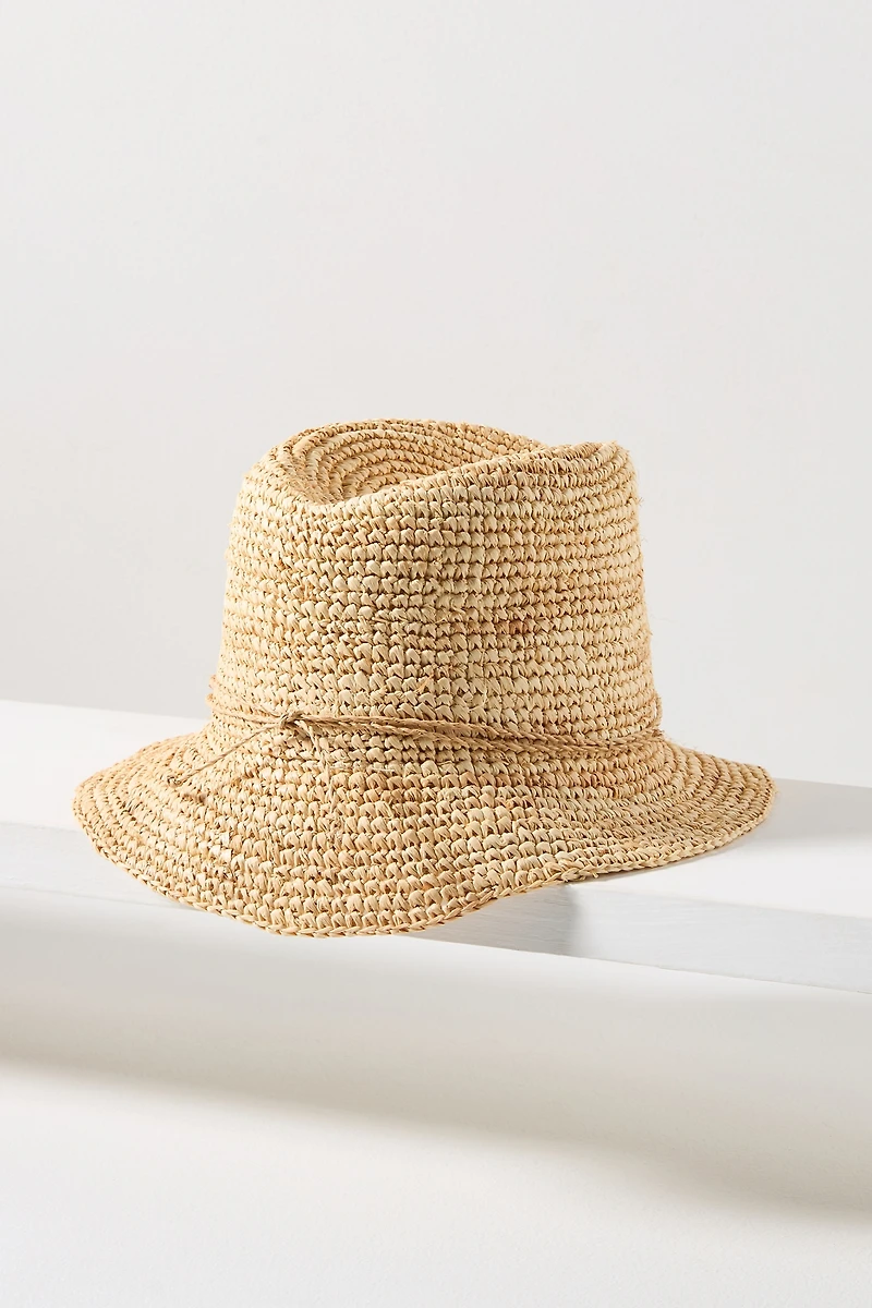 San Diego Hat Co. Floppy-Brim Straw Bucket Hat