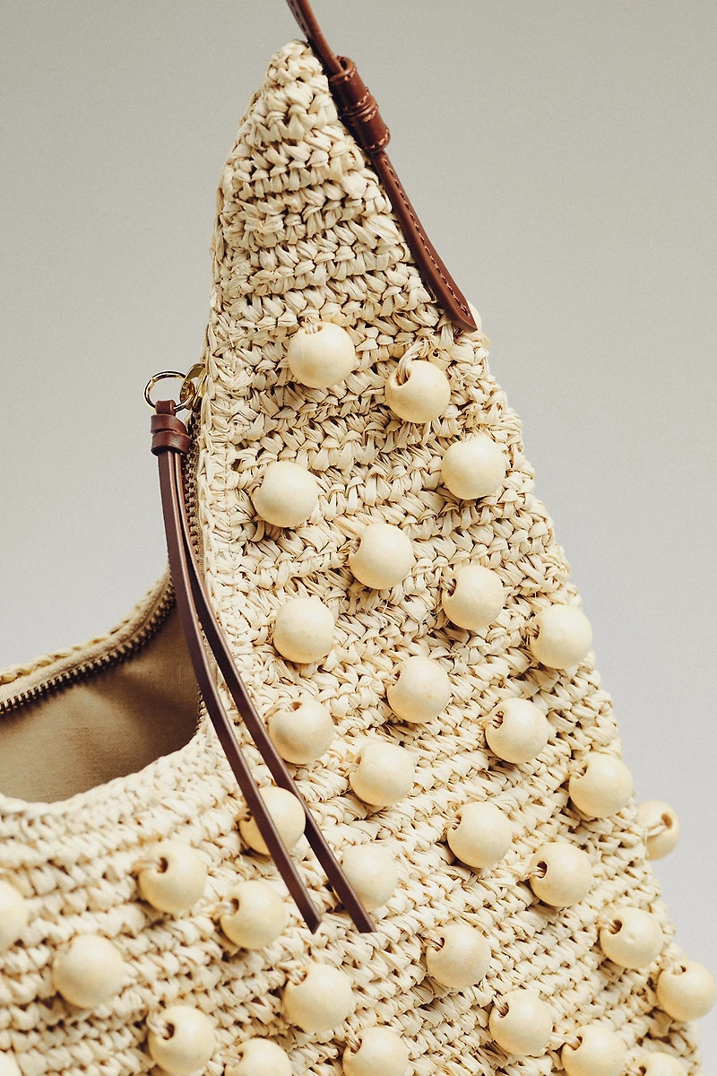 POOLSIDE Brighton Slouchy Beaded Shoulder Bag