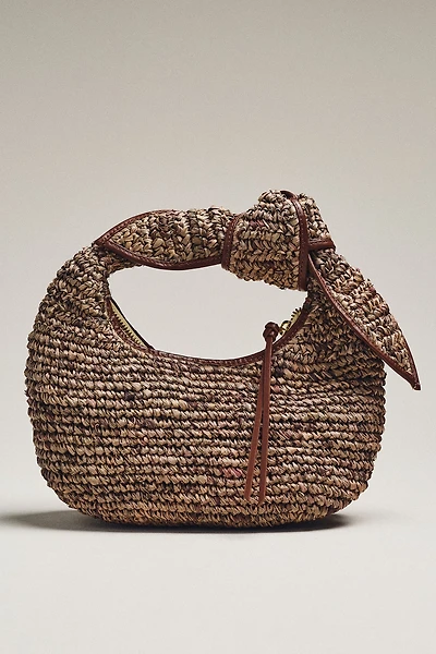 POOLSIDE The Josie Raffia Top-Handle Bag