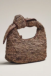 POOLSIDE The Josie Raffia Top-Handle Bag