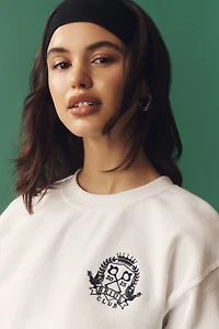 Bride Tennis Club Crew-Neck Embroidered Crest Sweatshirt