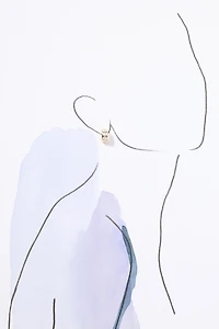 Crystal Baguette Huggie Hoop Earrings