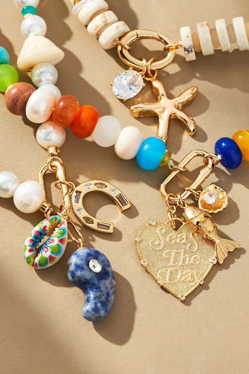 Beaded Cluster Charm Necklace