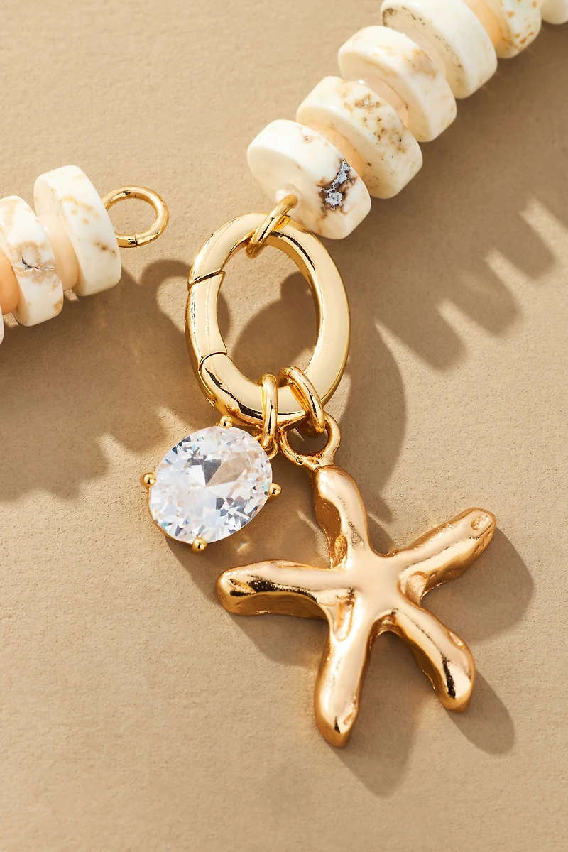 Beaded Cluster Charm Necklace