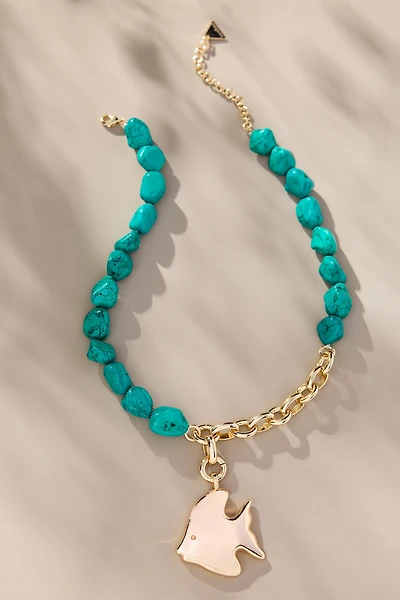 Beaded Cluster Charm Necklace
