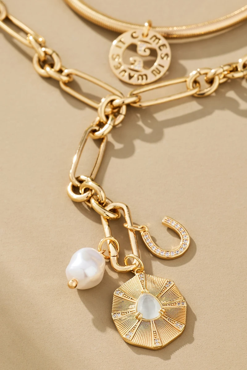 Chunky Pearl Chain Necklace