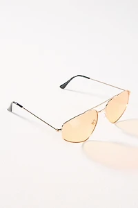 Rectangle Wire Aviator Sunglasses