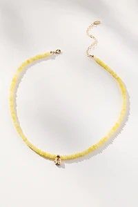 Beaded Mini Bubble Letter Monogram Necklace
