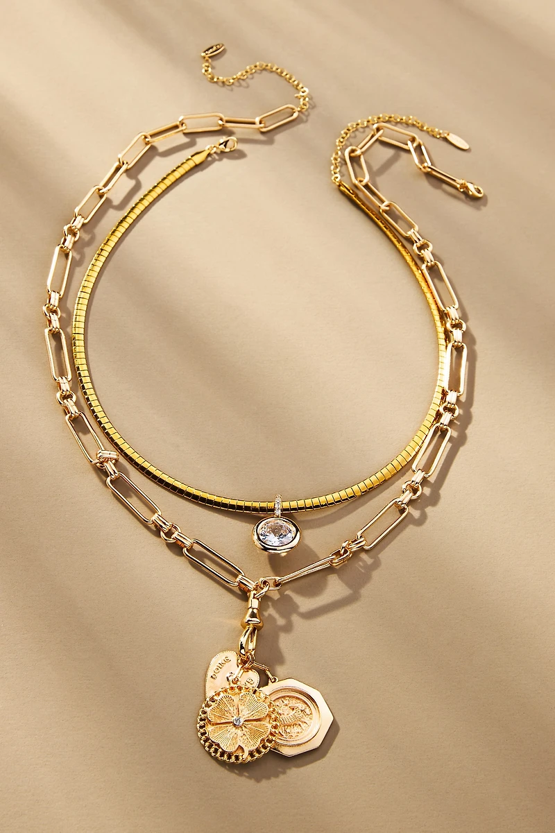 Layered Multi Charm Necklace