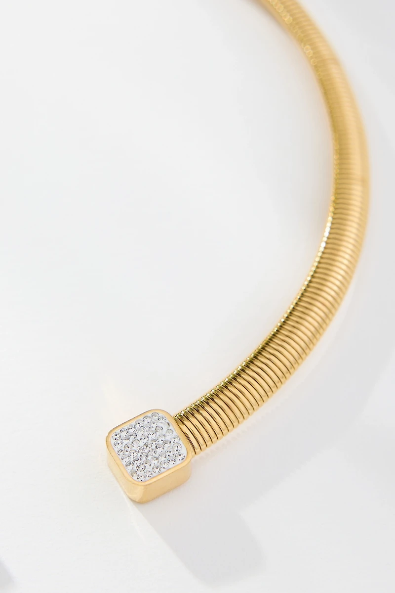 Pavé-Tip Collar Necklace