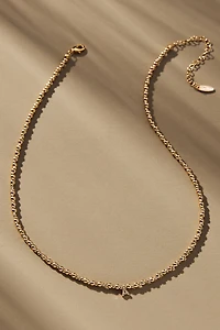 Beaded Mini Bubble Letter Monogram Necklace