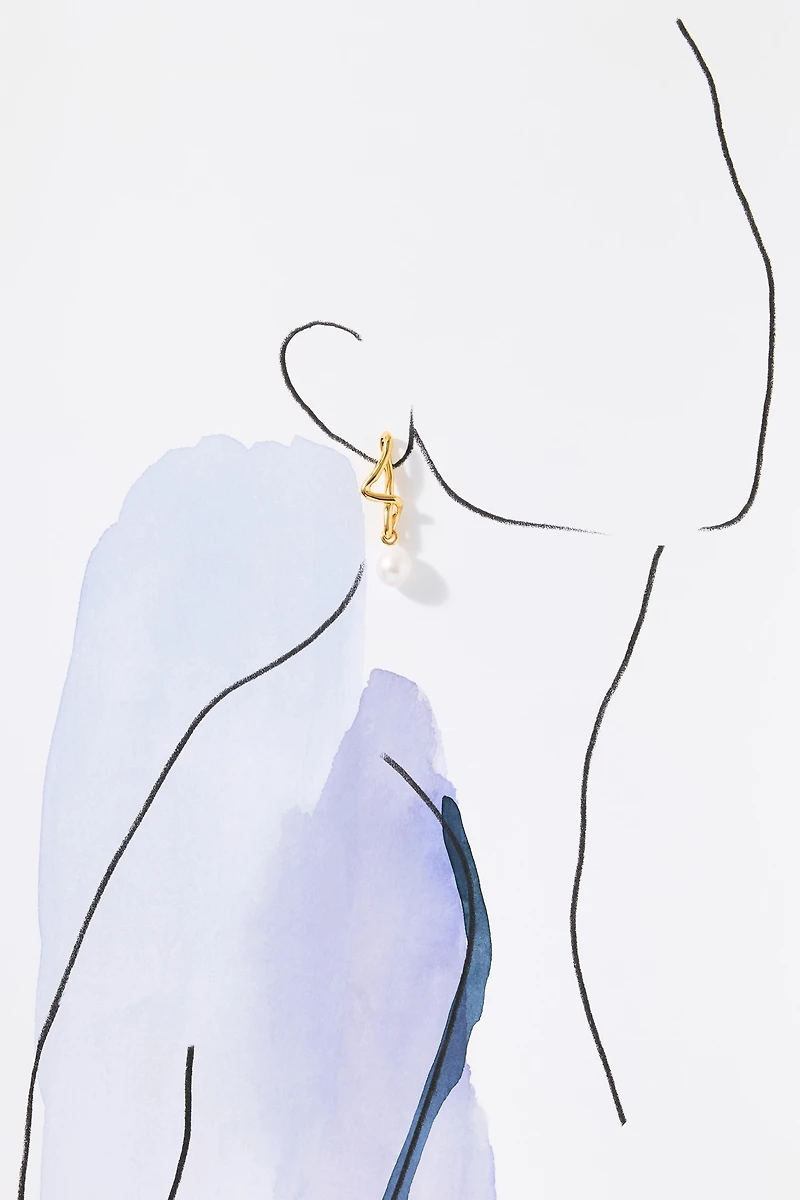 Missoma Molten Baroque Pearl Mismatched Drop Earrings