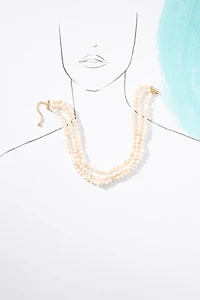 Untamed Petals Ocean Freshwater Pearl Choker Necklace