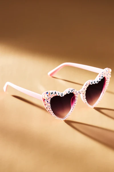 Untamed Petals Maid of Honor Heart Sunglasses