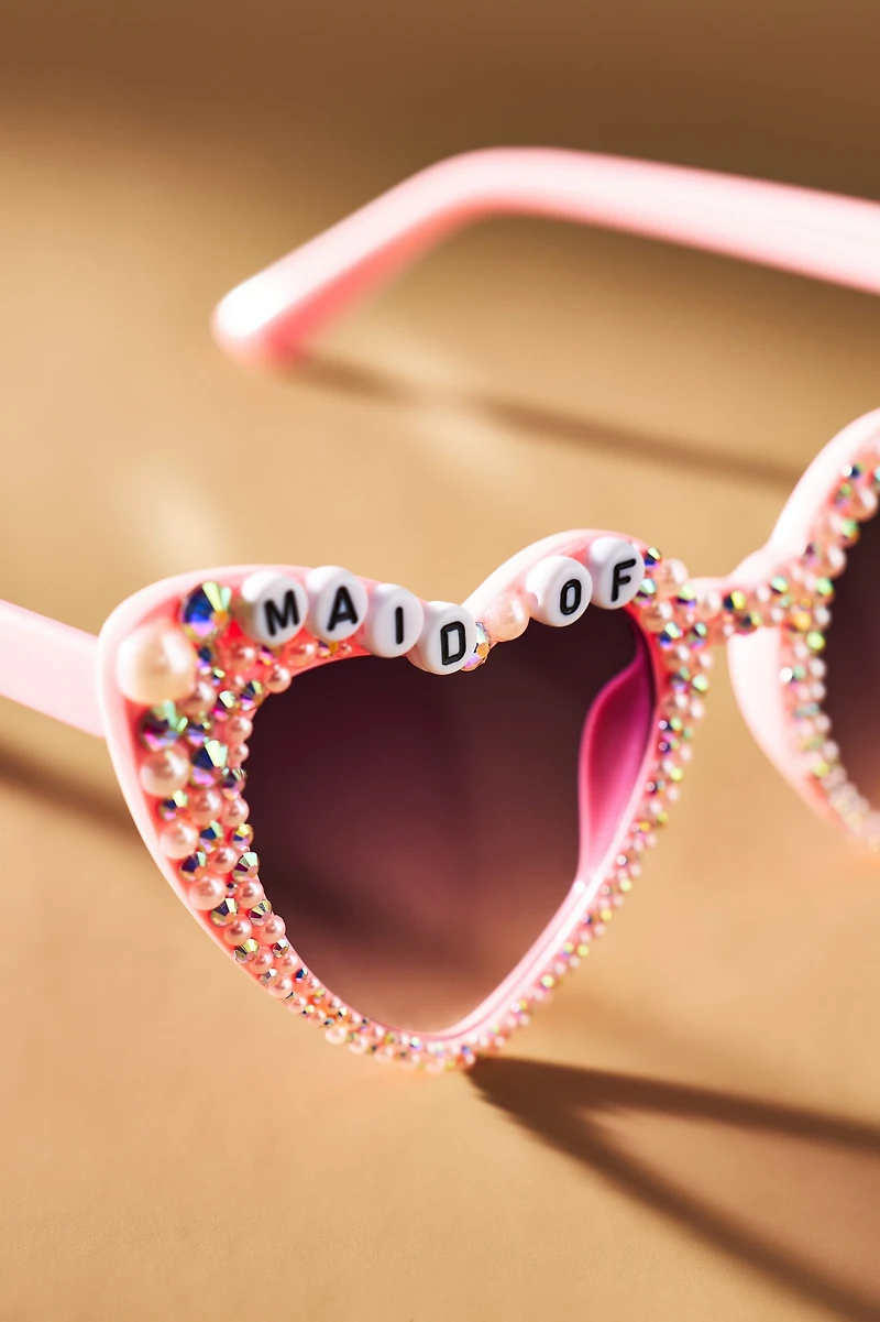 Untamed Petals Maid of Honor Heart Sunglasses