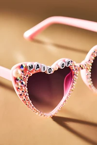 Untamed Petals Maid of Honor Heart Sunglasses