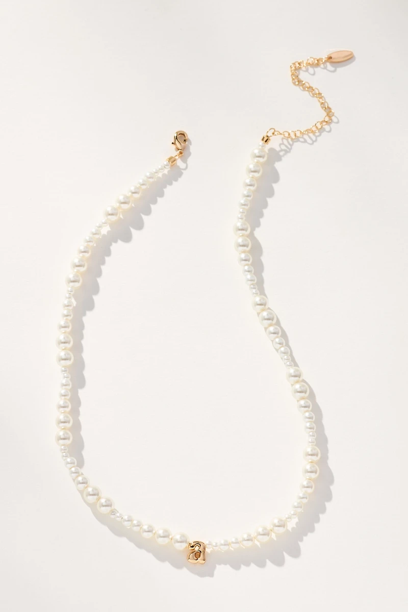 Pearl Monogram Necklace