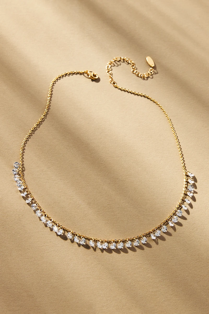 Glass Droplets Short Necklace