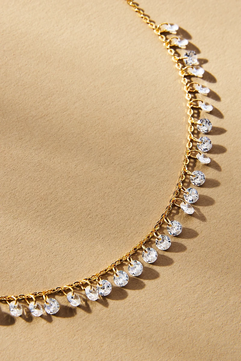 Glass Droplets Short Necklace