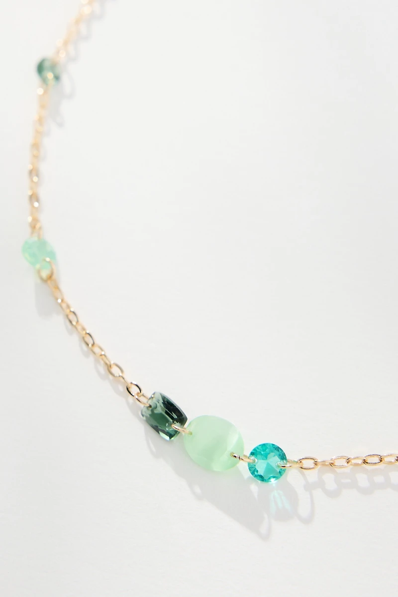 Spaced Crystals Necklace
