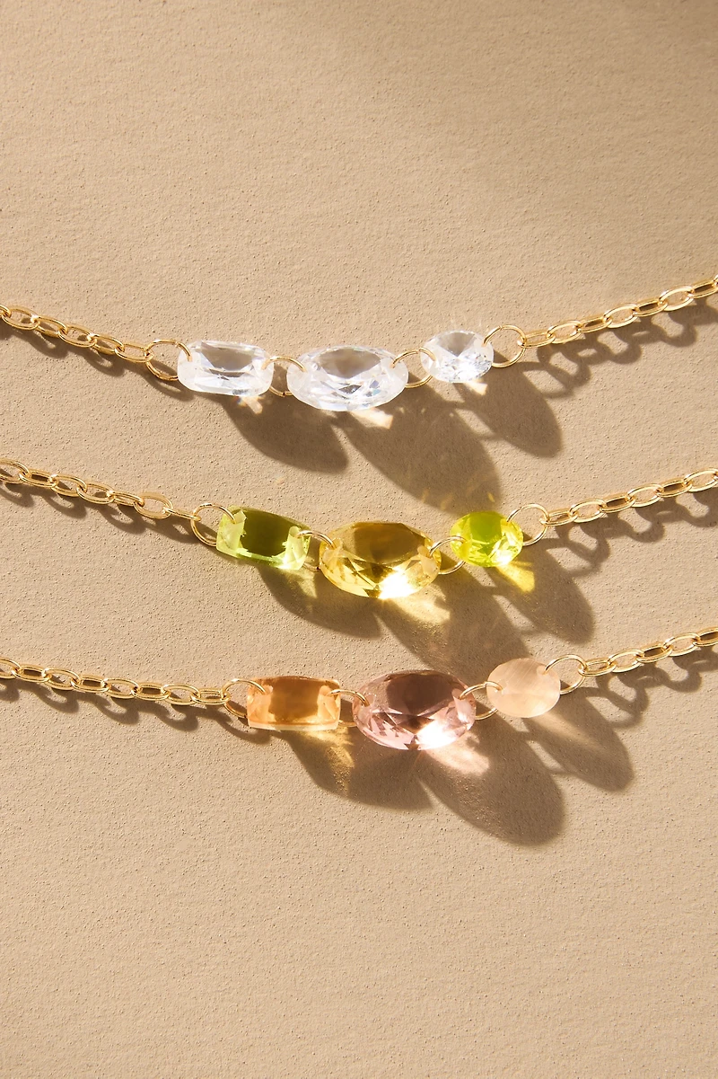 Spaced Crystals Necklace