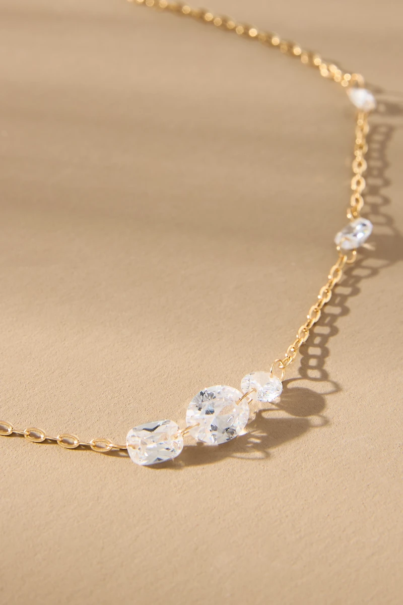 Spaced Crystals Necklace
