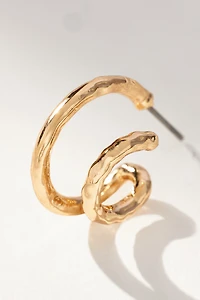 Hammered Spiral Earrings