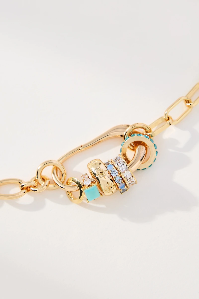 Paperclip Bar Charm Necklace