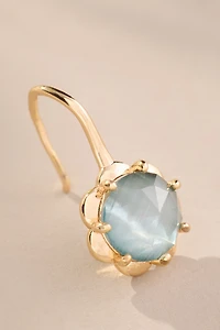 Stone Fishhook Drop Earrings