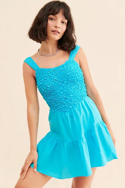 Saylor Mariah Smocked Mini Dress