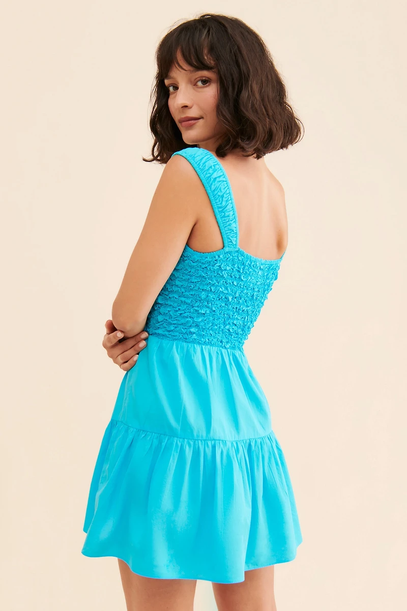 Saylor Mariah Smocked Mini Dress