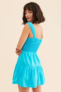 Saylor Mariah Smocked Mini Dress