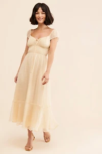 Hutch Cap Sleeve Maxi Dress