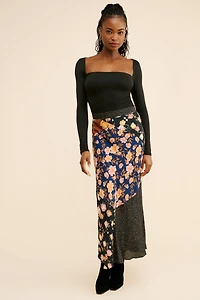 Kachel Mixed Print Slip Skirt