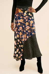 Kachel Mixed Print Slip Skirt