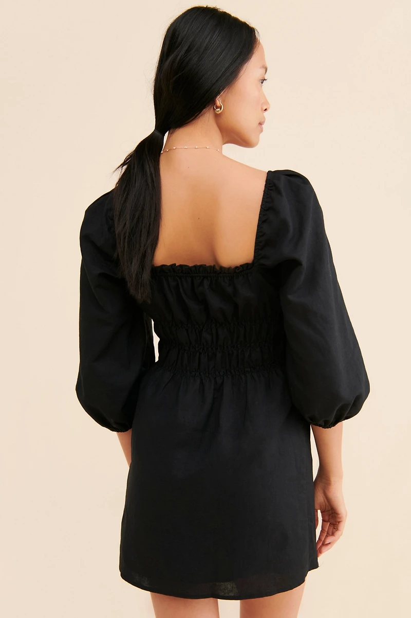 Charlie Holiday Boheme Ballon Sleeve Dress