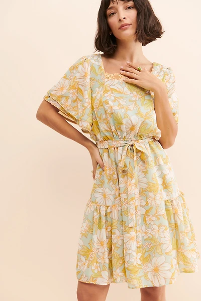Rachel Parcell Chiffon Floral Dress