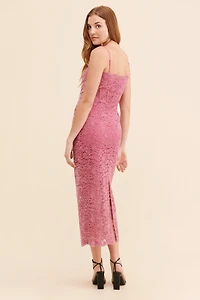 Saylor Uri Lace Corset Midi Dress