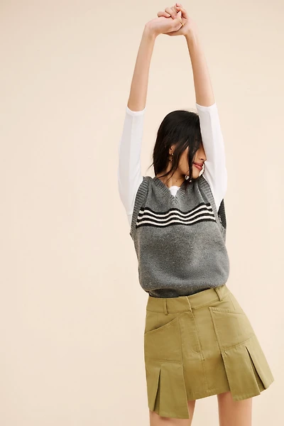 Pilcro Pleated Utility Skirt