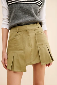 Pilcro Pleated Utility Skirt