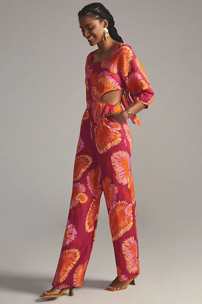 FARM Rio Tie-Back Printed Jumpsuit