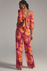 FARM Rio Tie-Back Printed Jumpsuit