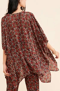 Maelu Designs Deep Floral Short Duster