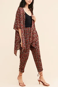 Maelu Designs Deep Floral Short Duster