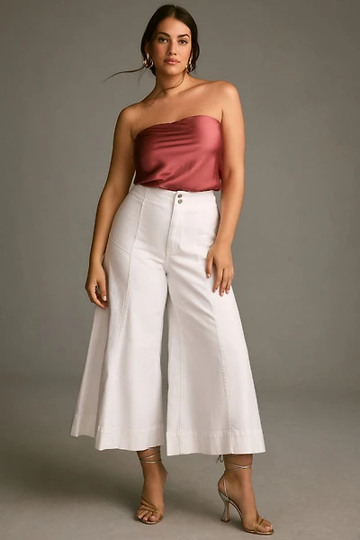 Pilcro Corset High-Rise Crop Culotte Jeans